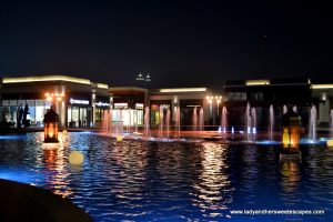 nice water decor at the dubai city walk