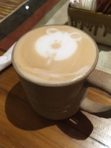 coffee art in the aroma cafe